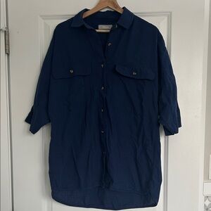 Everlane Men's Deep Blue Lightweight Shirt Jacket